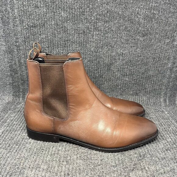 Coach Metropolitan Chelsea Boots Pull On Dress Brown Leather Mens Size 13 D - Picture 1 of 8